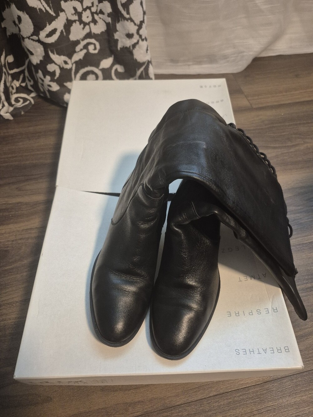 GEOX Respira Leather Knee-High Boots - Picture 3 of 16